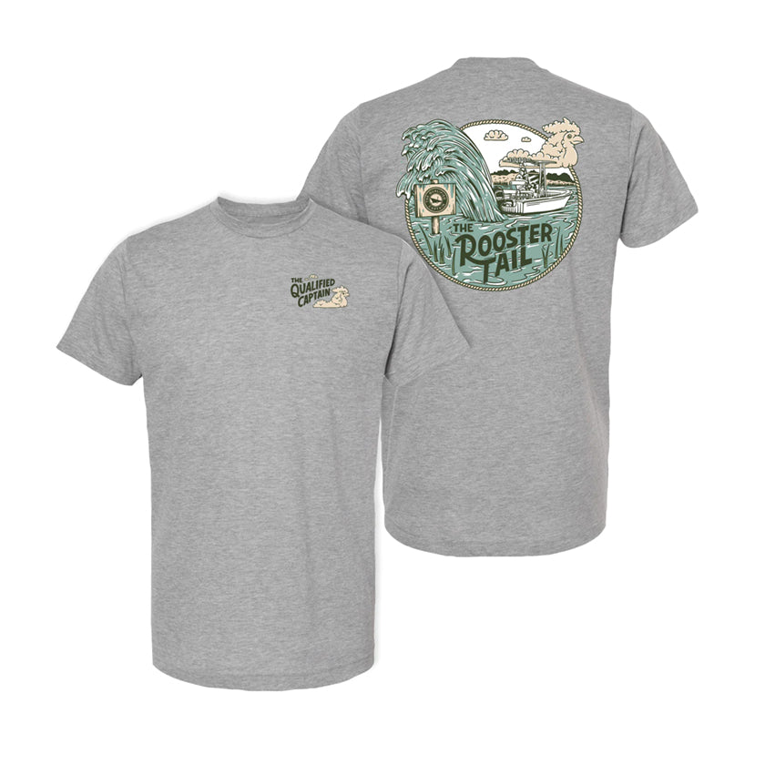Rooster Tail Tee, Heather Grey